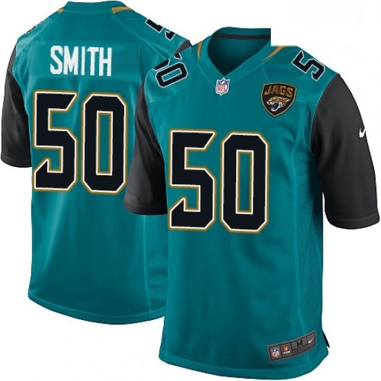 Men Nike Jacksonville Jaguars 50 Telvin Smith Game Teal Green Team Color NFL Jersey Men Nike Jacksonville Jaguars 50 Telvin Smith Game Teal Green Team Color NFL Jersey