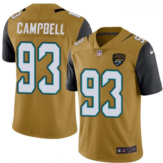 Men Nike Jacksonville Jaguars 93 Calais Campbell Limited Gold Rush Vapor Untouchable NFL Jersey Men Nike Jacksonville Jaguars 93 Calais Campbell Limited Gold Rush Vapor Untouchable NFL Jersey