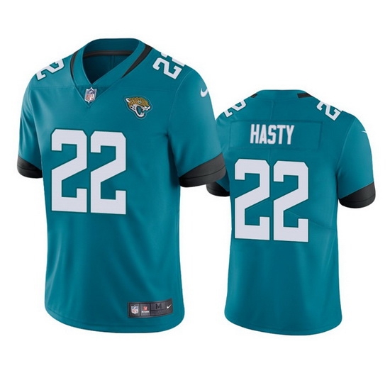 Men's Jacksonville Jaguars #22 JaMycal Hasty Teal Vapor Untouchable Limited Stitched Jersey Men's Jacksonville Jaguars #22 JaMycal Hasty Teal Vapor Untouchable Limited Stitched Jersey
