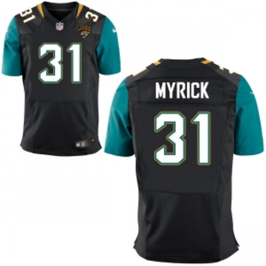Mens Jacksonville Jaguars #31 Jalen Myrick Black Elite Jersey Mens Jacksonville Jaguars #31 Jalen Myrick Black Elite Jersey