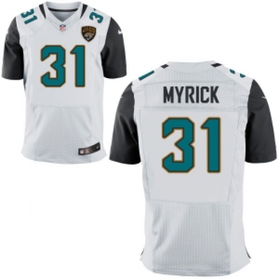 Mens Jacksonville Jaguars #31 Jalen Myrick White Elite Jersey Mens Jacksonville Jaguars #31 Jalen Myrick White Elite Jersey