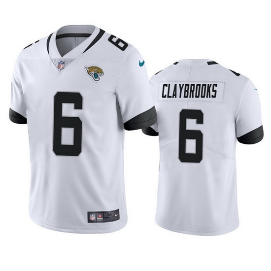 Men's Jacksonville Jaguars #6 Chris Claybrooks White Vapor Untouchable Limited Stitched Jersey Men's Jacksonville Jaguars #6 Chris Claybrooks White Vapor Untouchable Limited Stitched Jersey