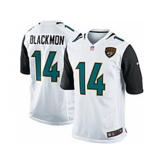 Nike Jacksonville Jaguars 14 Justin Blackmon White Game New NFL Jersey Nike Jacksonville Jaguars 14 Justin Blackmon White Game New NFL Jersey