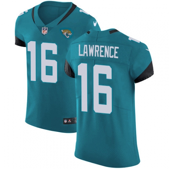 Nike Jacksonville Jaguars 16 Trevor Lawrence Teal Green Alternate Men Stitched NFL New Elite Jersey Nike Jacksonville Jaguars 16 Trevor Lawrence Teal Green Alternate Men Stitched NFL New Elite Jersey