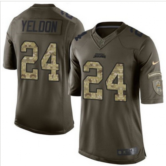 Nike Jacksonville Jaguars #24 T J Yeldon Green Men 27s Stitched NFL Limited Salute to Service Jersey Nike Jacksonville Jaguars #24 T J Yeldon Green Men 27s Stitched NFL Limited Salute to Service Jersey