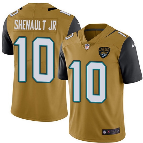 Nike Jaguars 10 Laviska Shenault Jr Gold Men Stitched NFL Limited Rush Jersey Nike Jaguars 10 Laviska Shenault Jr Gold Men Stitched NFL Limited Rush Jersey