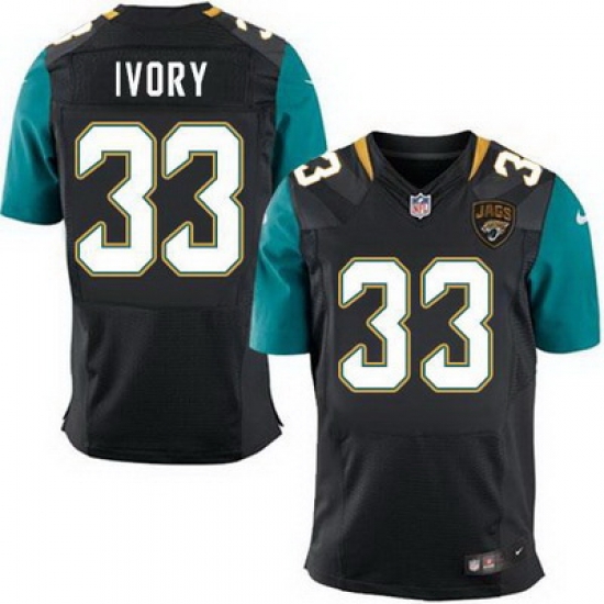 Nike Jaguars #33 Chris Ivory Black Alternate Mens Stitched NFL Elite Jersey Nike Jaguars #33 Chris Ivory Black Alternate Mens Stitched NFL Elite Jersey