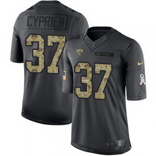 Nike Jaguars #37 John Cyprien Black Mens Stitched NFL Limited 2016 Salute To Service Jersey Nike Jaguars #37 John Cyprien Black Mens Stitched NFL Limited 2016 Salute To Service Jersey