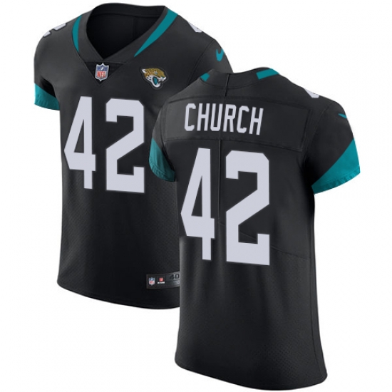 Nike Jaguars #42 Barry Church Black Team Color Men Stitched NFL Vapor Untouchable Elite Jersey Nike Jaguars #42 Barry Church Black Team Color Men Stitched NFL Vapor Untouchable Elite Jersey