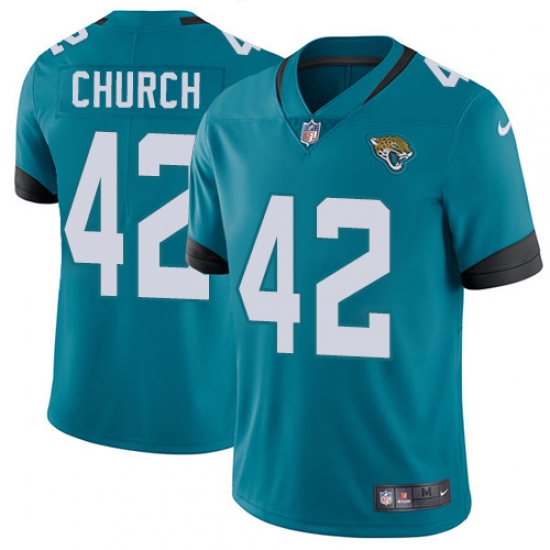 Nike Jaguars #42 Barry Church Teal Green Alternate Men Stitched NFL Vapor Untouchable Limited Jersey Nike Jaguars #42 Barry Church Teal Green Alternate Men Stitched NFL Vapor Untouchable Limited Jersey