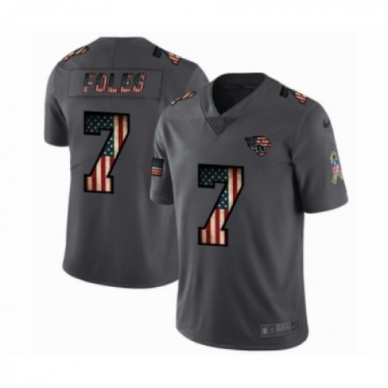 Nike Jaguars 7 Nick Foles 2019 Salute To Service USA Flag Fashion Limited Jersey Nike Jaguars 7 Nick Foles 2019 Salute To Service USA Flag Fashion Limited Jersey