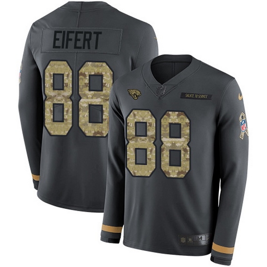 Nike Jaguars 88 Tyler Eifert Anthracite Salute to Service Men Stitched NFL Limited Therma Long Sleeve Jersey Nike Jaguars 88 Tyler Eifert Anthracite Salute to Service Men Stitched NFL Limited Therma Long Sleeve Jersey