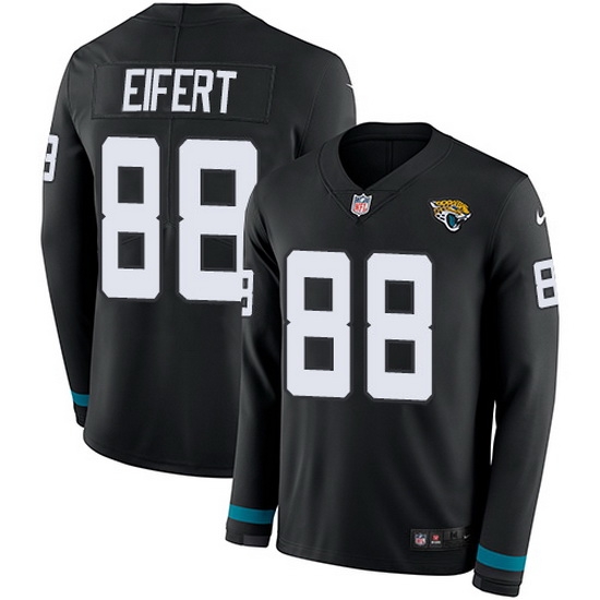 Nike Jaguars 88 Tyler Eifert Black Team Color Men Stitched NFL Limited Therma Long Sleeve Jersey Nike Jaguars 88 Tyler Eifert Black Team Color Men Stitched NFL Limited Therma Long Sleeve Jersey