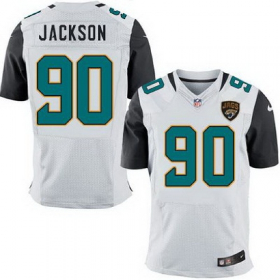 Nike Jaguars #90 Malik Jackson White Mens Stitched NFL Elite Jersey Nike Jaguars #90 Malik Jackson White Mens Stitched NFL Elite Jersey