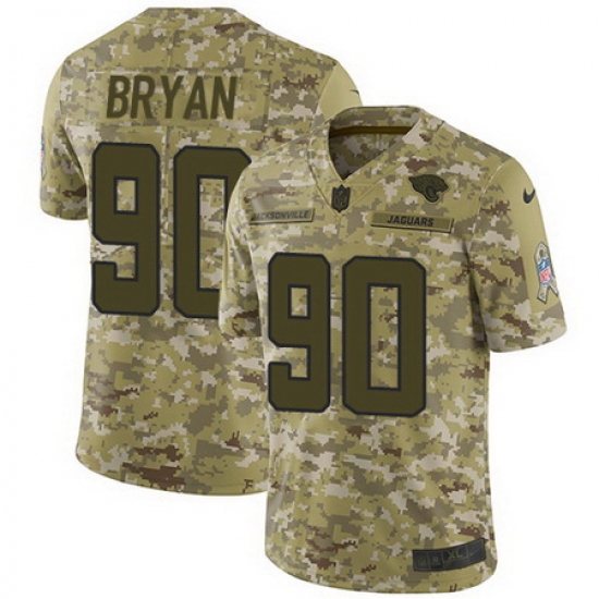 Nike Jaguars #90 Taven Bryan Camo Mens Stitched NFL Limited 2018 Salute To Service Jersey Nike Jaguars #90 Taven Bryan Camo Mens Stitched NFL Limited 2018 Salute To Service Jersey