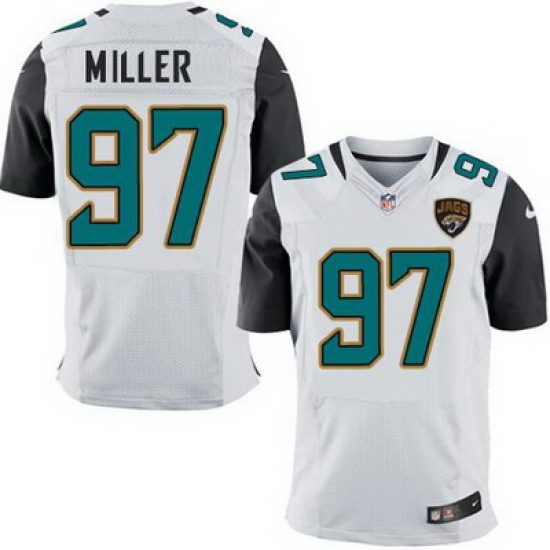 Nike Jaguars #97 Roy Miller White Mens Stitched NFL Elite Jersey Nike Jaguars #97 Roy Miller White Mens Stitched NFL Elite Jersey