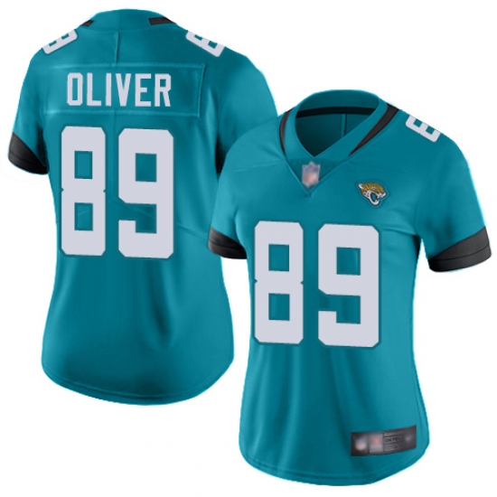 Jaguars 89 Josh Oliver Teal Green Alternate Women Stitched Football Vapor Untouchable Limited Jersey Jaguars 89 Josh Oliver Teal Green Alternate Women Stitched Football Vapor Untouchable Limited Jersey