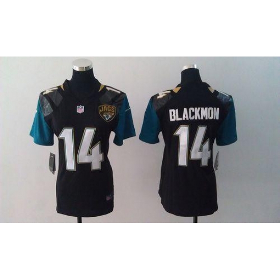 Nike Jaguars #14 Justin Blackmon Black Team Color Women Stitched Jersey Nike Jaguars #14 Justin Blackmon Black Team Color Women Stitched Jersey