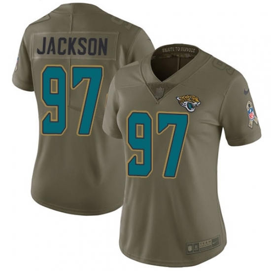 Nike Jaguars #97 Malik Jackson Olive Womens Stitched NFL Limited 2017 Salute to Service Jersey Nike Jaguars #97 Malik Jackson Olive Womens Stitched NFL Limited 2017 Salute to Service Jersey