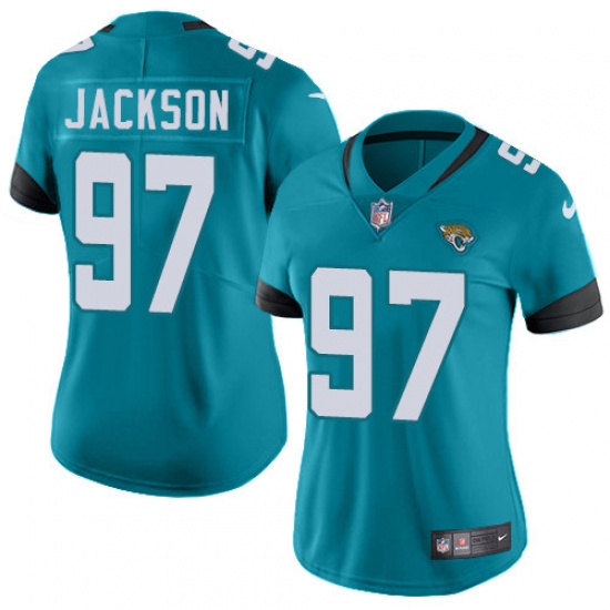 Nike Jaguars #97 Malik Jackson Teal Green Alternate Women Stitched Jersey Nike Jaguars #97 Malik Jackson Teal Green Alternate Women Stitched Jersey