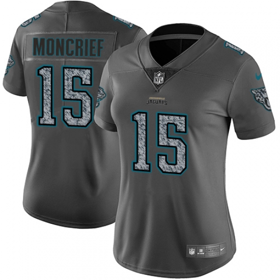 Nike Limited Womens Donte Moncrief Gray Static Jersey NFL #15 Jacksonville Jaguars Vapor Nike Limited Womens Donte Moncrief Gray Static Jersey NFL #15 Jacksonville Jaguars Vapor