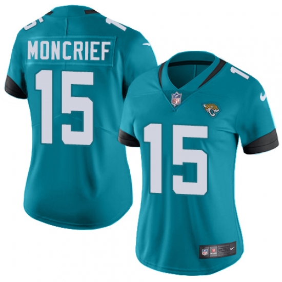 Nike Limited Womens Donte Moncrief Teal Green Alternate Jersey NFL #15 Jacksonville Jaguars Vapor Nike Limited Womens Donte Moncrief Teal Green Alternate Jersey NFL #15 Jacksonville Jaguars Vapor