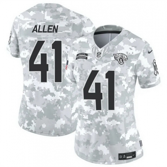 Women Jacksonville Jaguars 41 Josh Hines Allen 2024 F U S E Arctic Camo Salute To Service Limited Stitched Football Jersey Women Jacksonville Jaguars 41 Josh Hines Allen 2024 F U S E Arctic Camo Salute To Service Limited Stitched Football Jersey