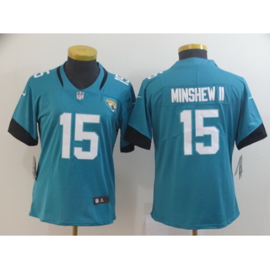Women Jaguars 15 Gardner Minshew II Teal Vapor Untouchable Limited Jersey Women Jaguars 15 Gardner Minshew II Teal Vapor Untouchable Limited Jersey