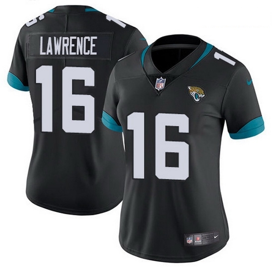 Women Nike Jacksonville Jaguars 16 Trevor Lawrence Black Team Color Women Stitched NFL Vapor Untouchable Limited Jersey Women Nike Jacksonville Jaguars 16 Trevor Lawrence Black Team Color Women Stitched NFL Vapor Untouchable Limited Jersey