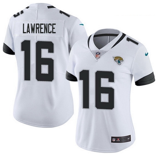 Women Nike Jacksonville Jaguars 16 Trevor Lawrence White Women Stitched NFL Vapor Untouchable Limited Jersey Women Nike Jacksonville Jaguars 16 Trevor Lawrence White Women Stitched NFL Vapor Untouchable Limited Jersey