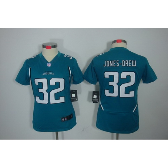 Women Nike Jacksonville Jaguars 32# Maurice Jones-Drew Green Color[NIKE LIMITED Jersey]