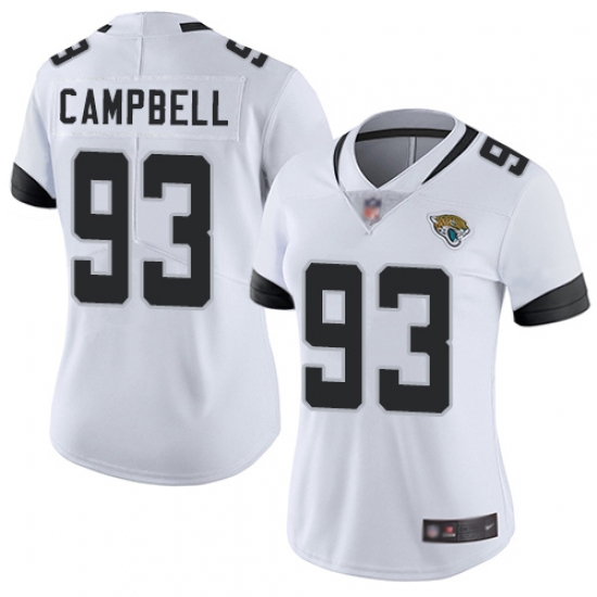 Women Nike Jacksonville Jaguars 93 Calais Campbell White Alternate Vapor Untouchable Limited Player NFL Jersey Women Nike Jacksonville Jaguars 93 Calais Campbell White Alternate Vapor Untouchable Limited Player NFL Jersey