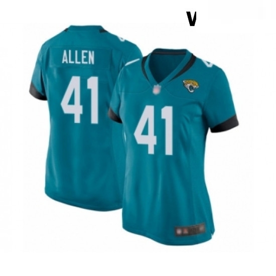 Womens Jacksonville Jaguars 41 Josh Allen Game White Football Jersey Womens Jacksonville Jaguars 41 Josh Allen Game White Football Jersey