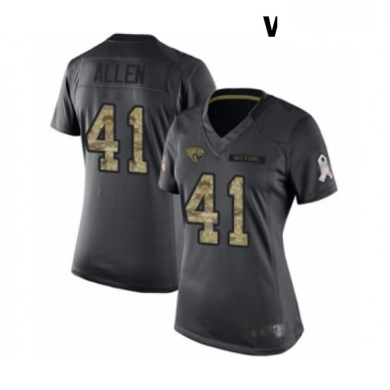 Womens Jacksonville Jaguars 41 Josh Allen Limited Black 2016 Salute to Service Football Jersey Womens Jacksonville Jaguars 41 Josh Allen Limited Black 2016 Salute to Service Football Jersey