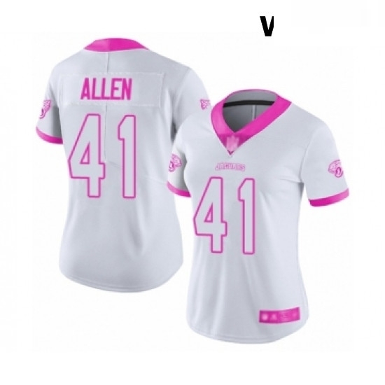Womens Jacksonville Jaguars 41 Josh Allen Limited White Pink Rush Fashion Football Jersey Womens Jacksonville Jaguars 41 Josh Allen Limited White Pink Rush Fashion Football Jersey