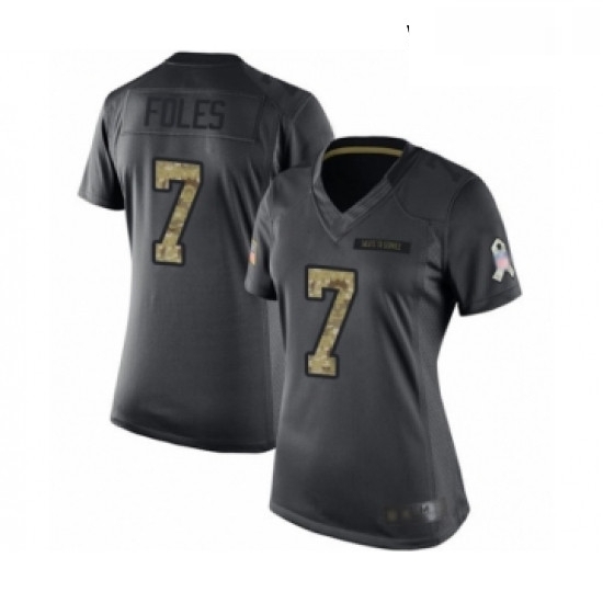 Womens Jacksonville Jaguars 7 Nick Foles Limited Black 2016 Salute to Service Football Jersey Womens Jacksonville Jaguars 7 Nick Foles Limited Black 2016 Salute to Service Football Jersey