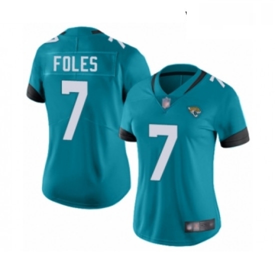 Womens Jacksonville Jaguars 7 Nick Foles Teal Green Alternate Vapor Untouchable Limited Player Football Jersey Womens Jacksonville Jaguars 7 Nick Foles Teal Green Alternate Vapor Untouchable Limited Player Football Jersey