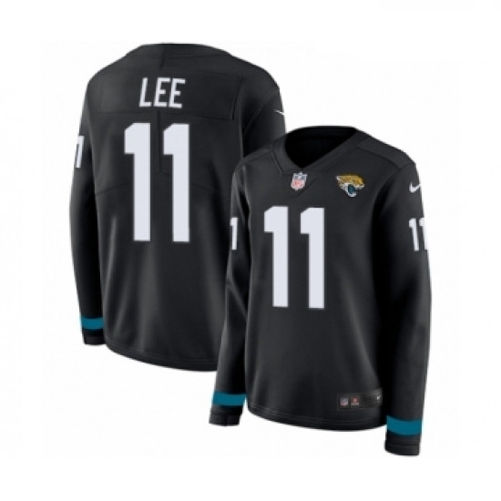 Womens Nike Jacksonville Jaguars 11 Marqise Lee Limited Black Therma Long Sleeve NFL Jersey Womens Nike Jacksonville Jaguars 11 Marqise Lee Limited Black Therma Long Sleeve NFL Jersey