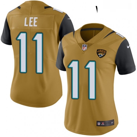 Womens Nike Jacksonville Jaguars 11 Marqise Lee Limited Gold Rush Vapor Untouchable NFL Jersey Womens Nike Jacksonville Jaguars 11 Marqise Lee Limited Gold Rush Vapor Untouchable NFL Jersey