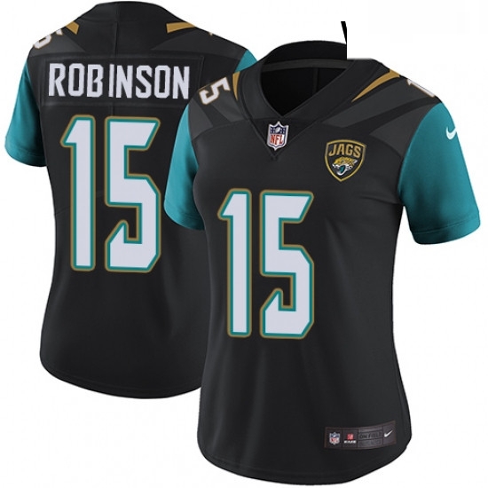 Womens Nike Jacksonville Jaguars 15 Allen Robinson Black Alternate Vapor Untouchable Limited Player NFL Jersey Womens Nike Jacksonville Jaguars 15 Allen Robinson Black Alternate Vapor Untouchable Limited Player NFL Jersey