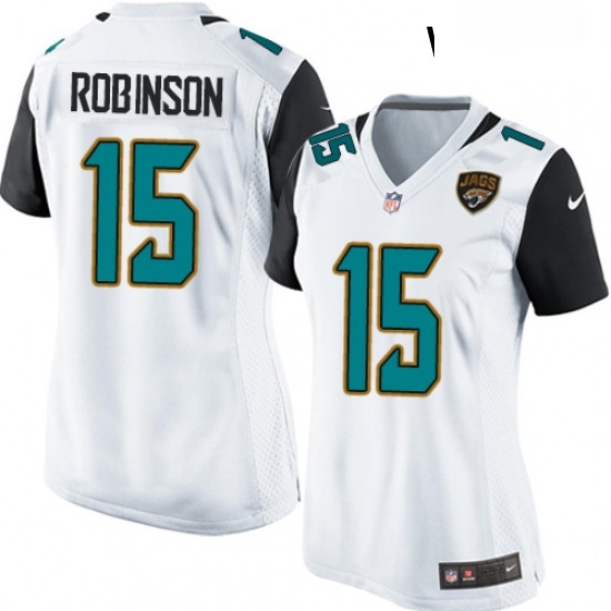 Womens Nike Jacksonville Jaguars 15 Allen Robinson Game White NFL Jersey Womens Nike Jacksonville Jaguars 15 Allen Robinson Game White NFL Jersey