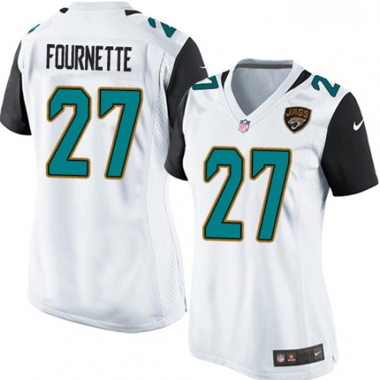 Womens Nike Jacksonville Jaguars 27 Leonard Fournette Game White NFL Jersey Womens Nike Jacksonville Jaguars 27 Leonard Fournette Game White NFL Jersey