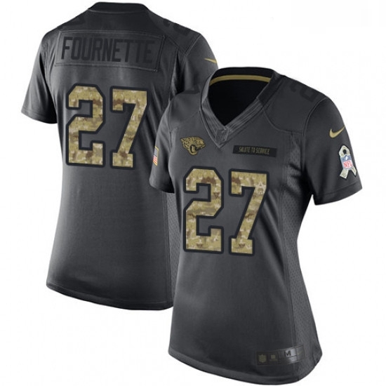 Womens Nike Jacksonville Jaguars 27 Leonard Fournette Limited Black 2016 Salute to Service NFL Jersey Womens Nike Jacksonville Jaguars 27 Leonard Fournette Limited Black 2016 Salute to Service NFL Jersey