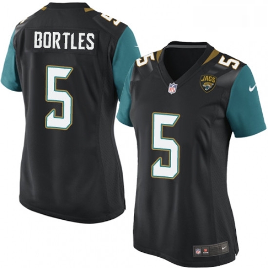 Womens Nike Jacksonville Jaguars 5 Blake Bortles Game Black Alternate NFL Jersey Womens Nike Jacksonville Jaguars 5 Blake Bortles Game Black Alternate NFL Jersey