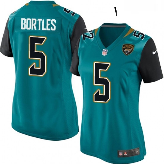 Womens Nike Jacksonville Jaguars 5 Blake Bortles Game Teal Green Team Color NFL Jersey Womens Nike Jacksonville Jaguars 5 Blake Bortles Game Teal Green Team Color NFL Jersey