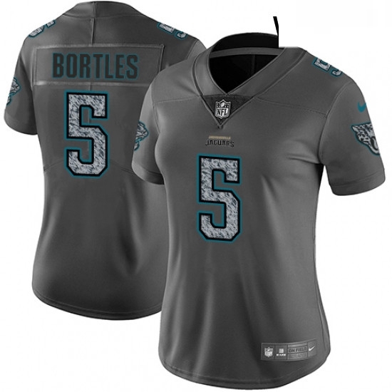 Womens Nike Jacksonville Jaguars 5 Blake Bortles Gray Static Vapor Untouchable Limited NFL Jersey Womens Nike Jacksonville Jaguars 5 Blake Bortles Gray Static Vapor Untouchable Limited NFL Jersey