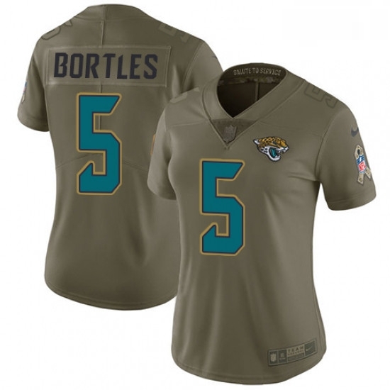 Womens Nike Jacksonville Jaguars 5 Blake Bortles Limited Olive 2017 Salute to Service NFL Jersey Womens Nike Jacksonville Jaguars 5 Blake Bortles Limited Olive 2017 Salute to Service NFL Jersey