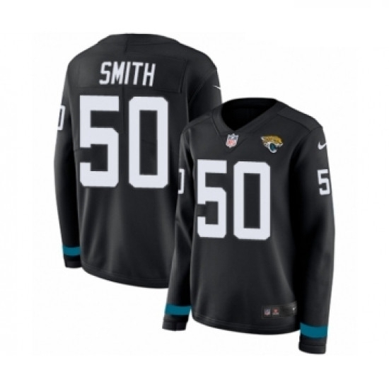 Womens Nike Jacksonville Jaguars 50 Telvin Smith Limited Black Therma Long Sleeve NFL Jersey Womens Nike Jacksonville Jaguars 50 Telvin Smith Limited Black Therma Long Sleeve NFL Jersey