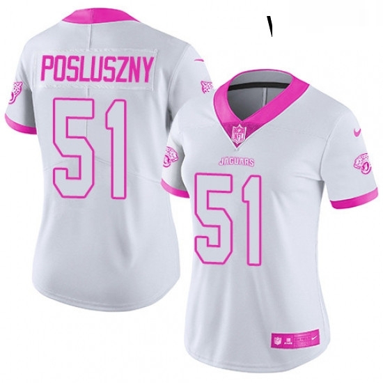 Womens Nike Jacksonville Jaguars 51 Paul Posluszny Limited WhitePink Rush Fashion NFL Jersey Womens Nike Jacksonville Jaguars 51 Paul Posluszny Limited WhitePink Rush Fashion NFL Jersey