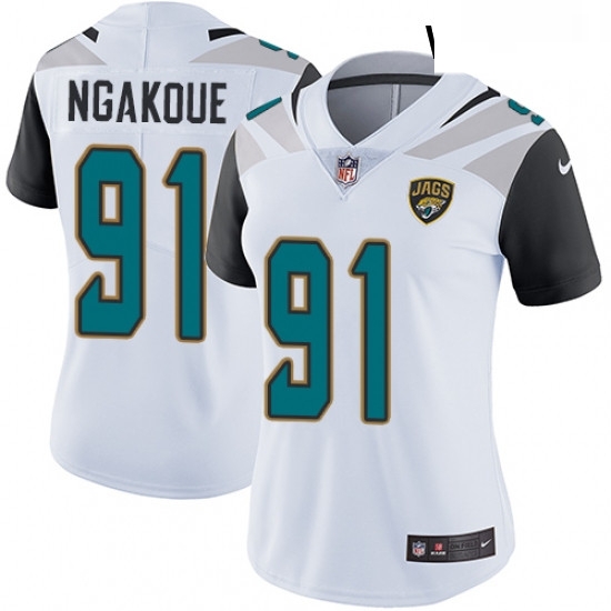 Womens Nike Jacksonville Jaguars 91 Yannick Ngakoue Elite White NFL Jersey Womens Nike Jacksonville Jaguars 91 Yannick Ngakoue Elite White NFL Jersey